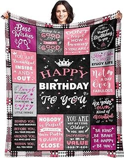 Birthday Gifts for Women - Happy Birthday Decorations Blanket - Gifts for Women Birthday Unique - Womens Birthday Gift Ideas for Her Wife Daughter Mom Sister Friendship - Soft Throw Blanket 50"x60"