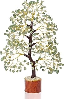Crocon® Green Jade Crystal Tree of Life, Birthday Gifts for Women & Men, House Decor for Shelf Healing Crystals, Spiritual Gift Sage Green Decor, House Warming Gifts New Home, Present for Mom, Sister