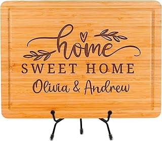 Personalized Housewarming Gift for New Home – Custom Wood Cutting Board for Couple, Home Sweet Home Decor, Home Buyers, New Apartment, Neighbors New Home, Realtor Closing Gift for Clients