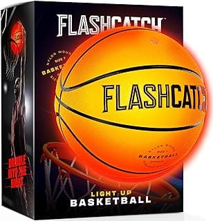FlashCatch Light Up Basketball - Glow in The Dark - Sports Gear Accessories Gifts for Boys 8-15+ Year Old - Kids Teens Gift Birthday Ideas - Teen Boy Toys Ages 8 9 10 11 12 13 14 15 Outdoor Teenager