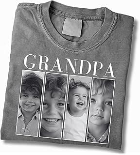 NAZENTI Personalized Grandma Shirt, for Grandma, Custom Grandkids Photo Shirt, for Grandmas