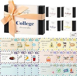 College graduation gifts card book-Care Package for graduates,Graduation gifts 2026,26pcs open when envelopes,college survival gift card book,Personalized Gift for Student, Cash Money Holder, blue