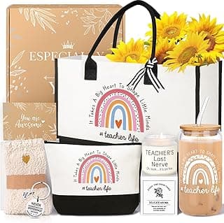 iAOVUEBY Teacher Appreciation Gifts, Best Teacher Gifts for Women, End of Year Teachers Gift from Students, Unique Teachers Birthday Retirement Christmas Thank You Gift Basket of Daycare Preschool