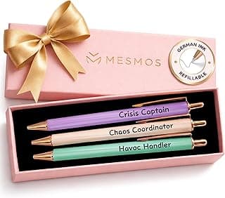 MESMOS 3Pcs Chaos Coordinator Pen Gift Set for Woman, German-Ink & 1mm Swiss-Tip, Chaos Coordinator Gifts for Women, Gift for Boss Female, Managers, Leader, Supervisors, Teachers, Boss Gifts for Women