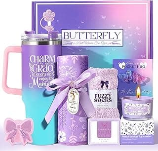 Lavender Mothers' Day gift for Mom, Birthday Gifts for Women Self Care Gifts Get Well Soon Gifts, Relaxing Spa Gift Basket Care Package Gifts Box Thank You Gift for Mom Wife Girlfriend Friends Sisters