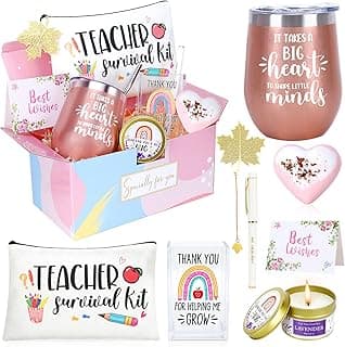 Best Teacher Appreciation Gifts for Women, Back to School, Christmas, Valentine's Day Gifts for New Teacher-12 oz Tumbler Set