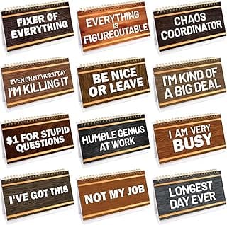 Fancy Land Desk Flip Accessories Funny Desk Supplies for Work 30 Desktop Flip Messages Decor Office Colleague Coworkers