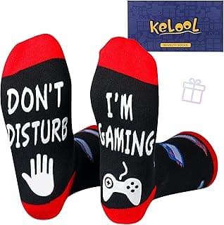 Kelool Do Not Disturb I'm Gaming Socks,Men Gifts for Men Teen Boys Dad Son Kid St Patricks Day Father Mothers Day Socks Gifts