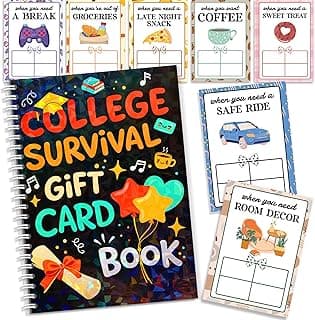 College Survival Gift Card Book 7 x 5 Inch, 20 Pages Graduation Gift Card Book 2026, College Survival Kit Giftcard Booklet, High School Graduation Gifts for Students, Girls, Boys, Senior, Her, Him