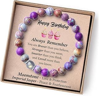 THEMEROL Handmade Gifts for Kids/Teen Girls/Adults-Love/Encouragement-Natural Crystal Bracelets