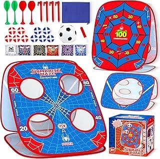 Spider Bean Bag Toss Game for Kids Age 4-8, Cornhole Board Outdoor Toys for Toddlers Party Carnival Outside Games Toy Christmas Birthday Gifts for Kid Boys Girls 3 4 5 6 7 8 9 Year Old