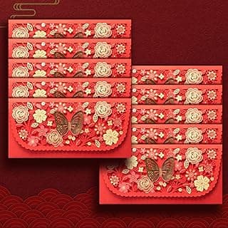 20pcs Luxurious Chinese New Year Red Envelopes, Chinese Traditional Hong Bao Red Envelope Pockets Money Gift Cash for 2026 Spring Festival, Lunar New Year, Birthday, Party