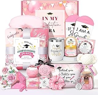 HSOEIXL 2026 Graduation Gift for Her, 16 in 1 College Baskets Gifts High School Class of 2026 Girls Graduation Gifts Box for Daughter Friends Sister Dorm with Bracelet Tumbler Candle Beach Towel